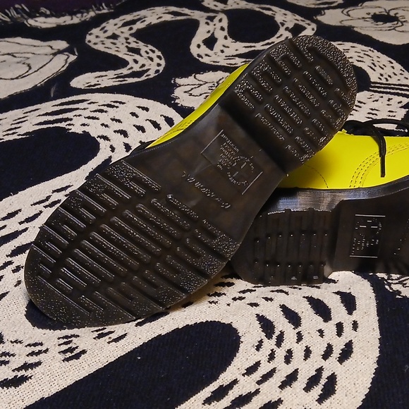 Dr. Martens Sulphur Yellow Combat Boots - Picture 11 of 12